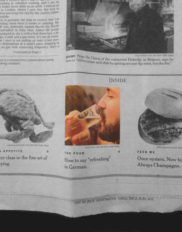 A page of The New York Times, June 29, 2011