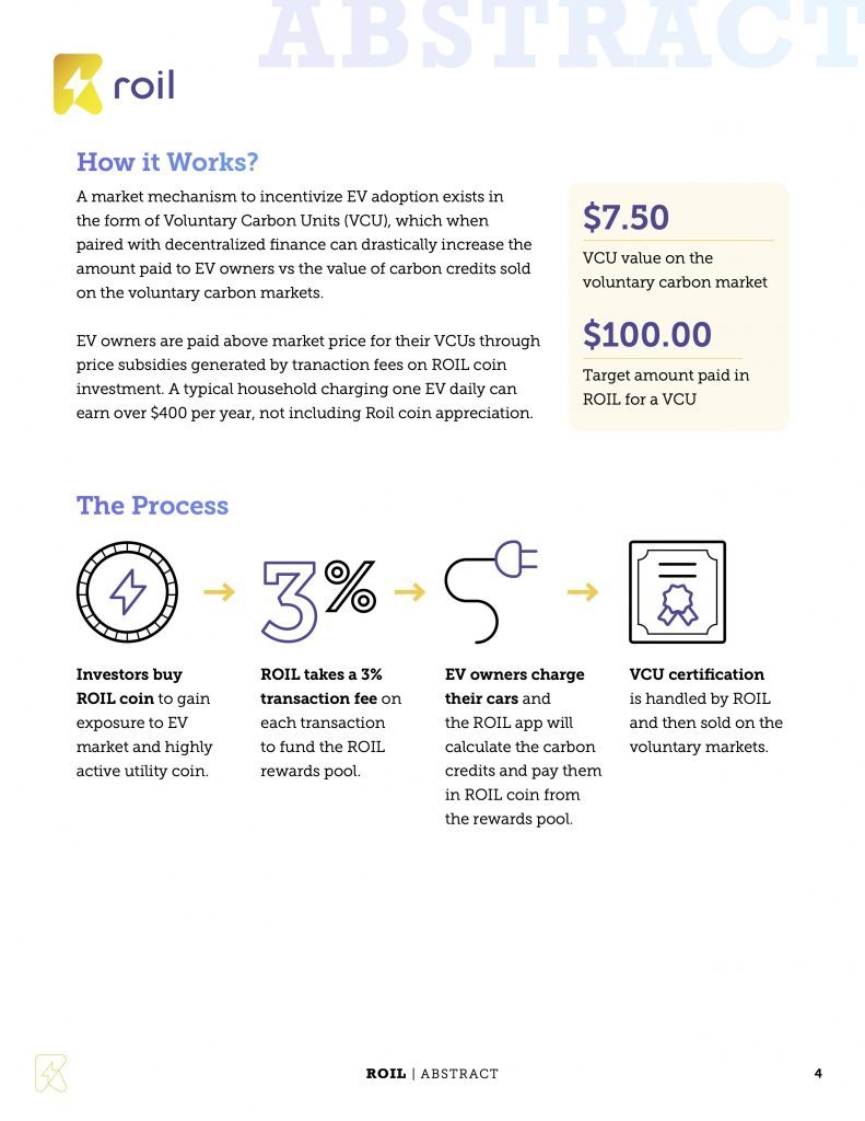 Roil abstract page explaining how it works and the process