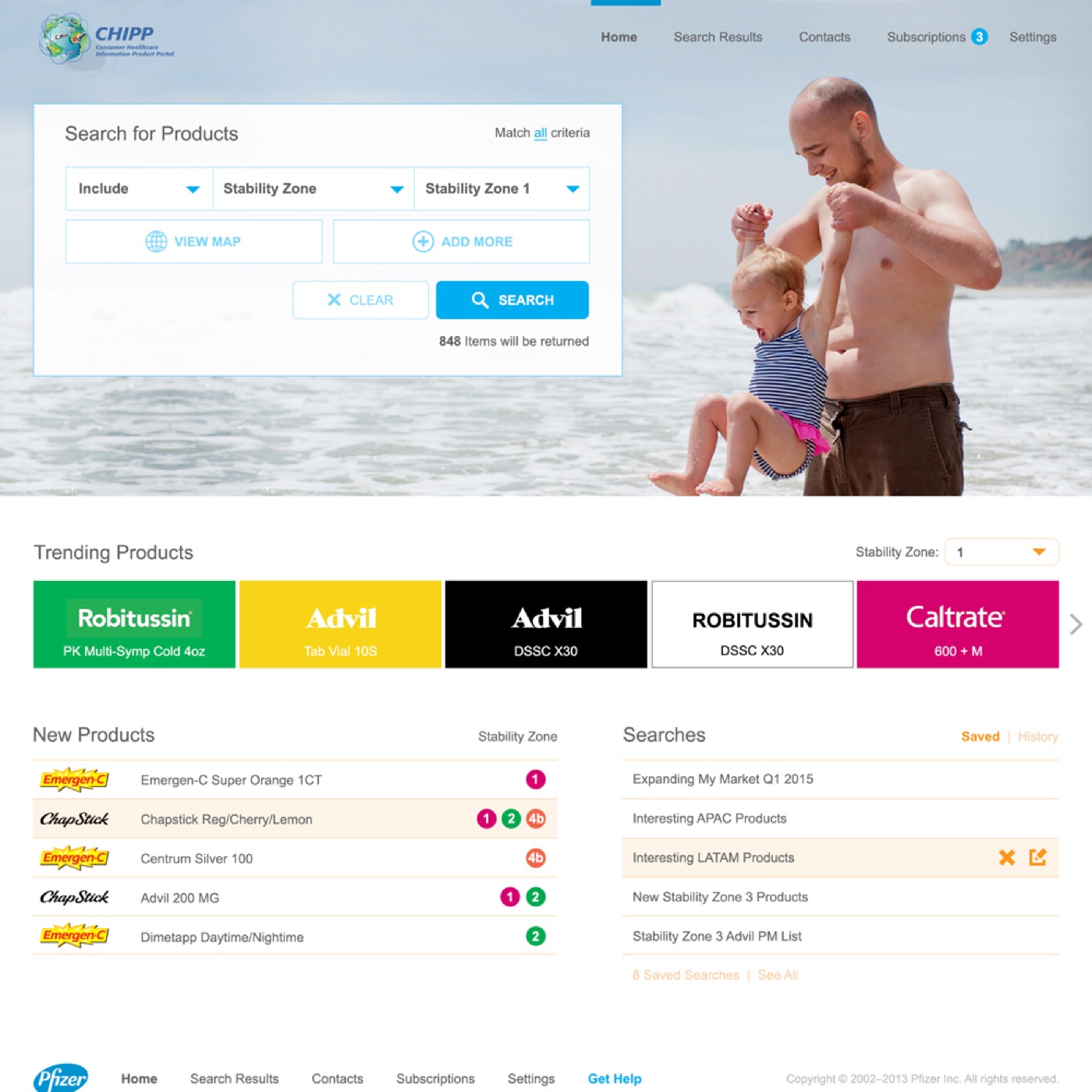 Pfizer Chipp product portal